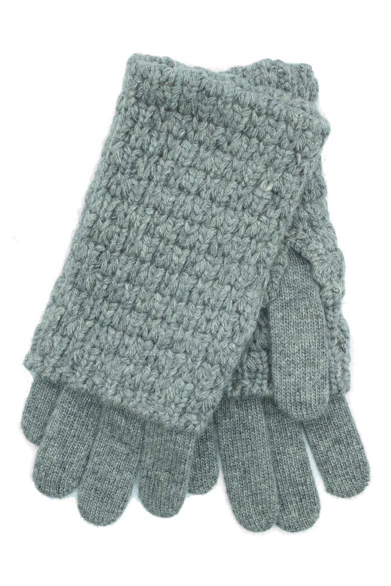 Chunky Knit Gloves, Main, color, LIGHT HEATHER GREY