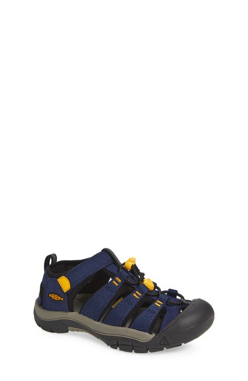 Keen Kids' Newport H2 Water Friendly Sandal In Naval Academy/ Yellow