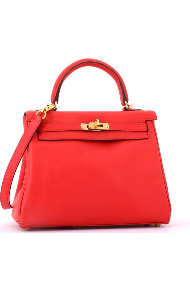 Pre-Owned Hermes Kelly Handbag Red Swift with Gold Hardware 25, Alternate, color, Rouge Tomate