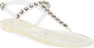 Stuart Weitzman Crystal Embellished Jelly Sandal