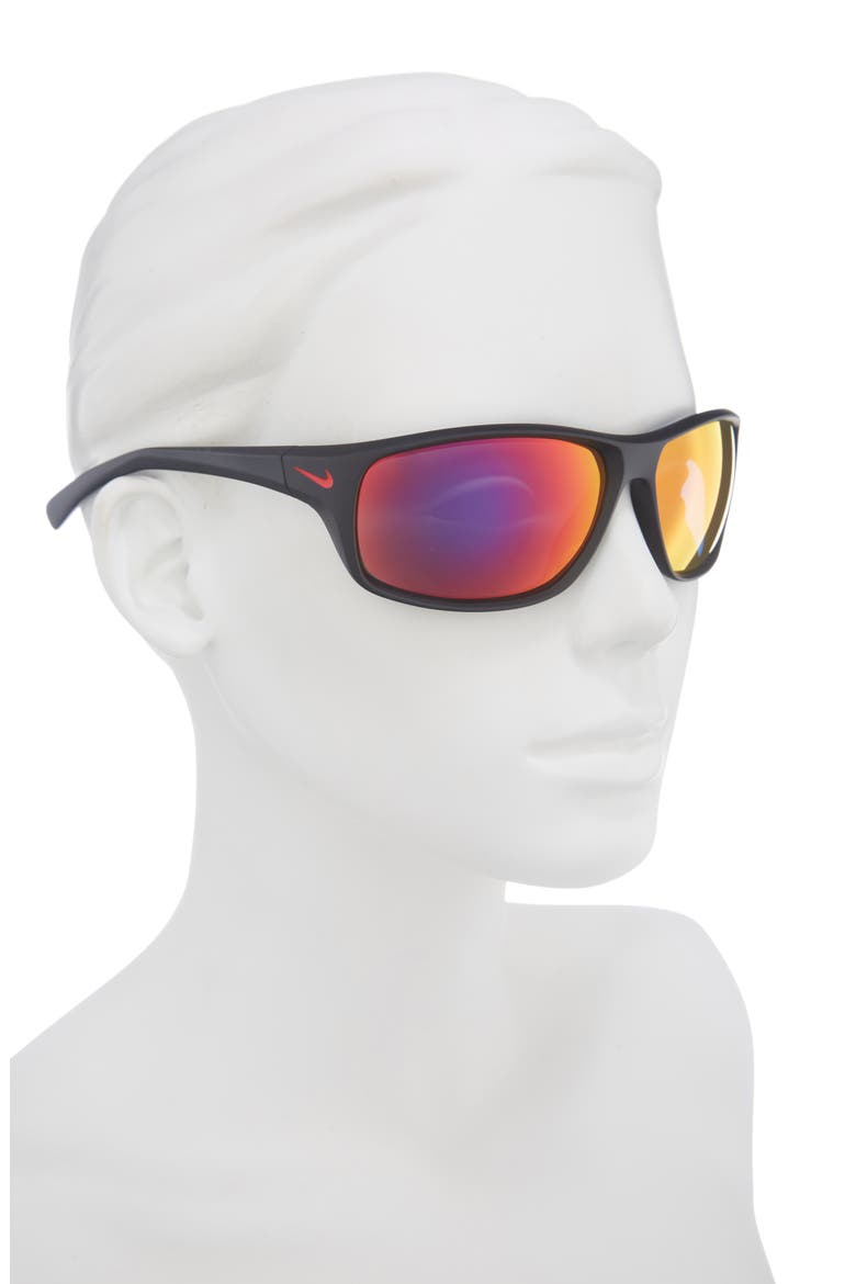 Adrenaline 65mm Rectangular Sunglasses, Alternate, color, MATTE BLACK/ GREY INFRARE