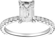 LuvMyJewelry Kiara 14K Gold Emerald Cut Lab Grown Diamond Engagement Ring - 2 ct
