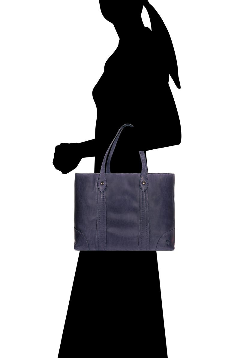 Frye Melissa Leather Shopper, Alternate, color, Eggplant