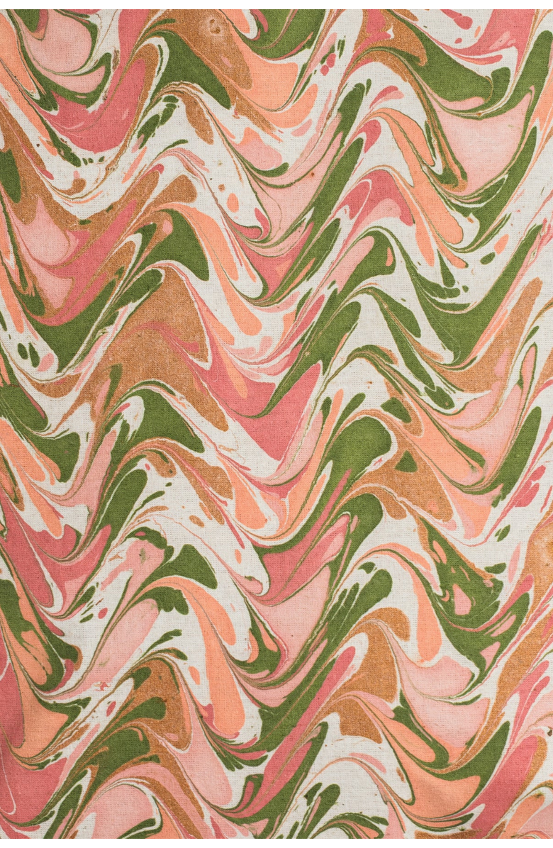 Inner Child Peony Bloom Hand-Marbled Square Pillow - Cover Only, Alternate, color, Peony Bloom