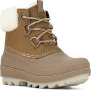 Kamik Lauren F Waterproof Leather Boot with Faux Fur Trim