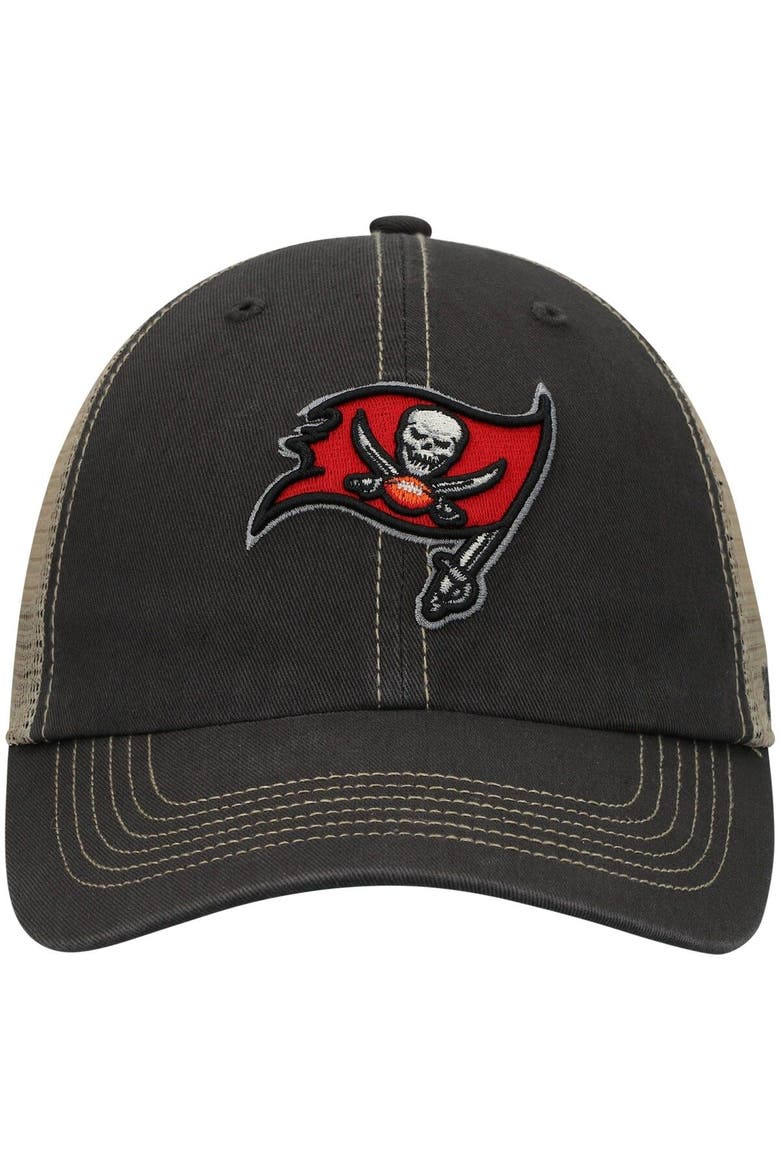 Men's '47 Pewter/Natural Tampa Bay Buccaneers Trawler Trucker Clean Up Snapback Hat, Alternate, color, Pewter