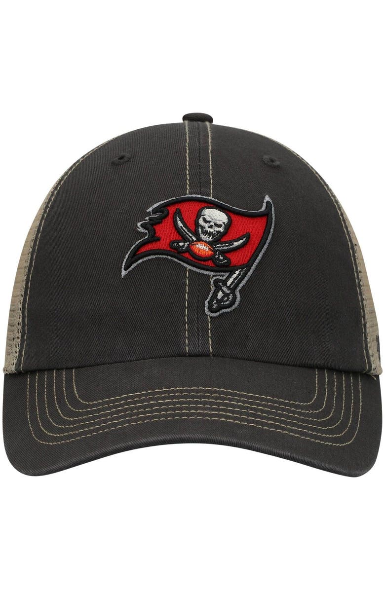 '47 Men's '47 Pewter/Natural Tampa Bay Buccaneers Trawler Trucker Clean Up Snapback Hat, Alternate, color, Pewter