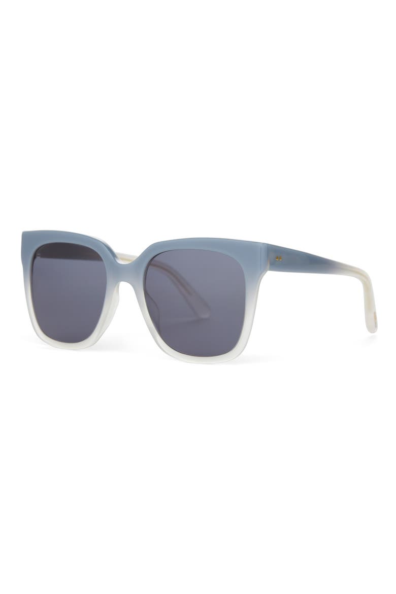 Natasha 53mm Polarized Square Sunglasses, Alternate, color, CHALKY BLUE FADE/ DARK GREY