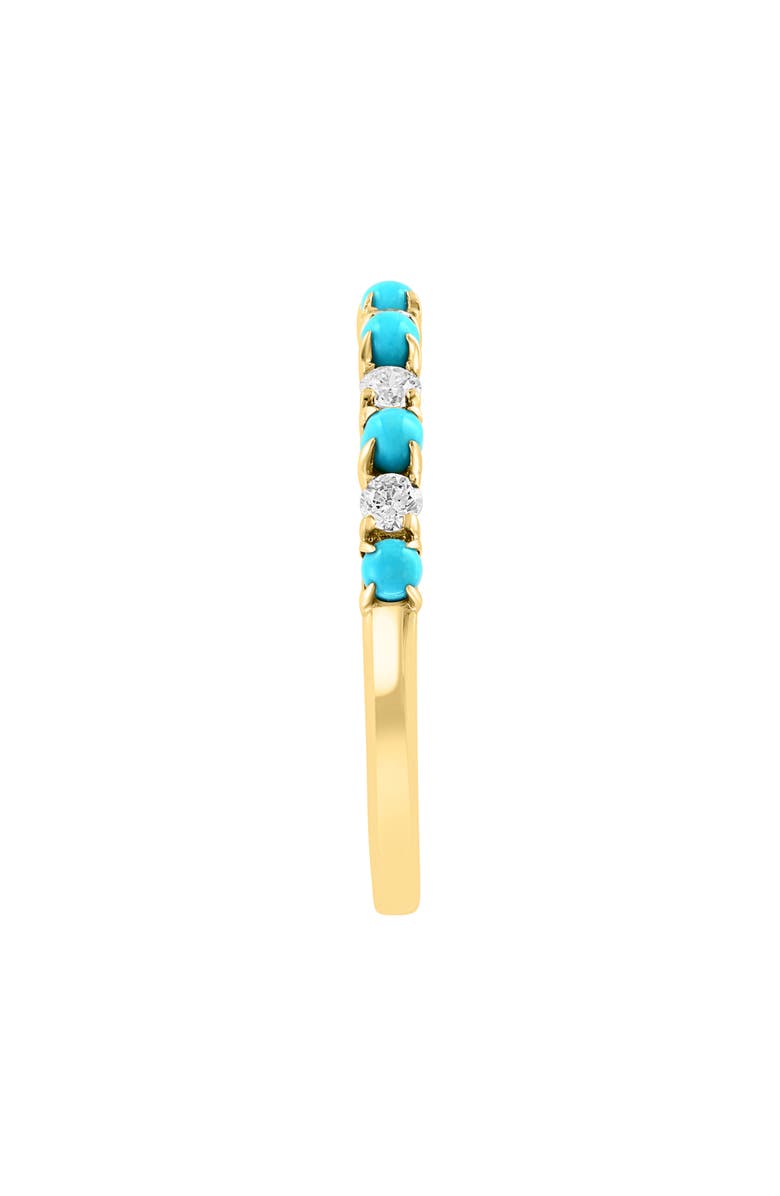 EFFY 14K Yellow Gold Turquoise & Diamond Ring - 0.20 ctw., Alternate, color, Blue