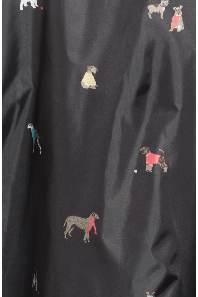 Right as Rain Print Packable Hooded Poncho, Alternate, color, BLACK CHIC DOGS
