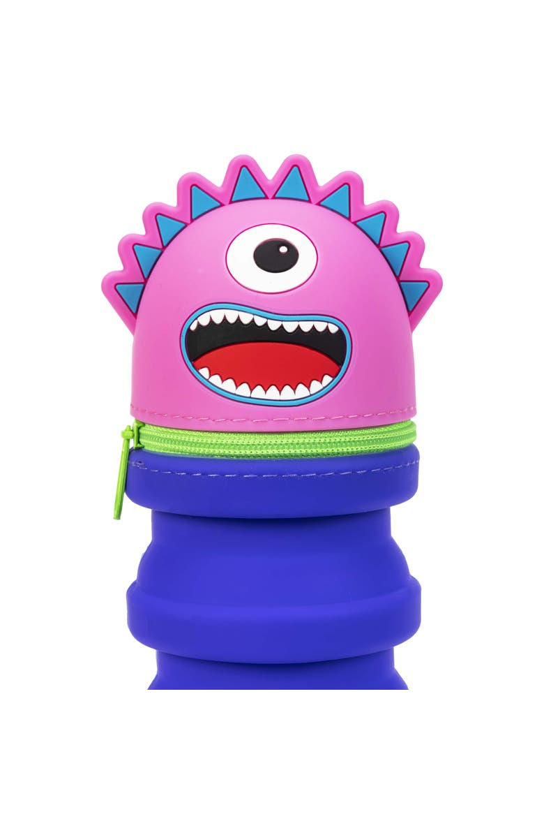 Little Yellow Bicycle Retractable Pencil Case, Pink Monster, Alternate, color, Multicolored