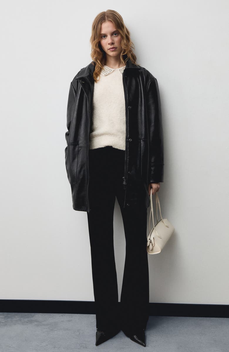 MANGO Polo Sweater with Rhinestone Embellished Collar, Alternate, color,