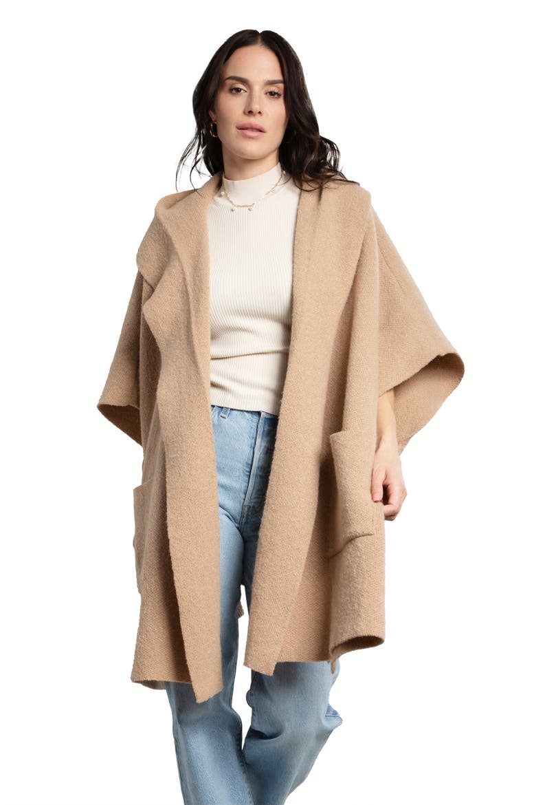 Oversize Hooded Topper, Alternate, color, TAUPE