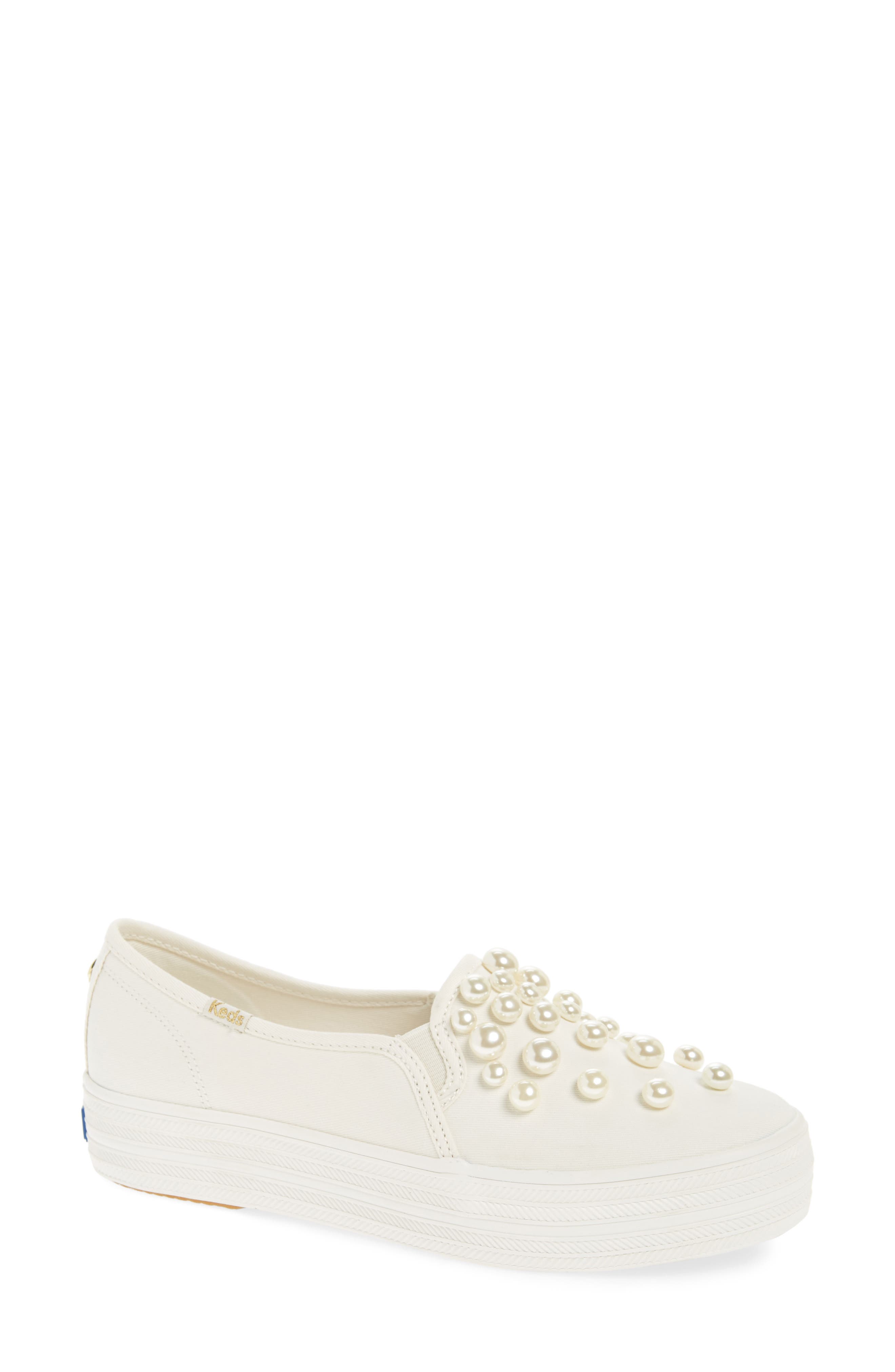 Keds<sup>®</sup> x kate spade new york triple decker embellished slip-on sneaker, Main, color, 