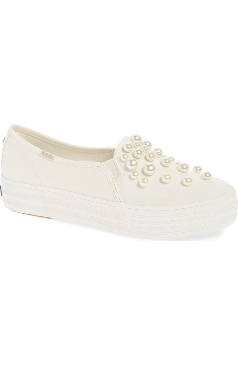 Keds<sup>®</sup> x kate spade new york triple decker embellished slip-on sneaker, Main, color,