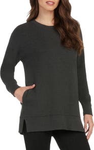 matty m. Side Pocket Tunic Sweatshirt
