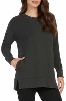 matty m. Side Pocket Tunic Sweatshirt