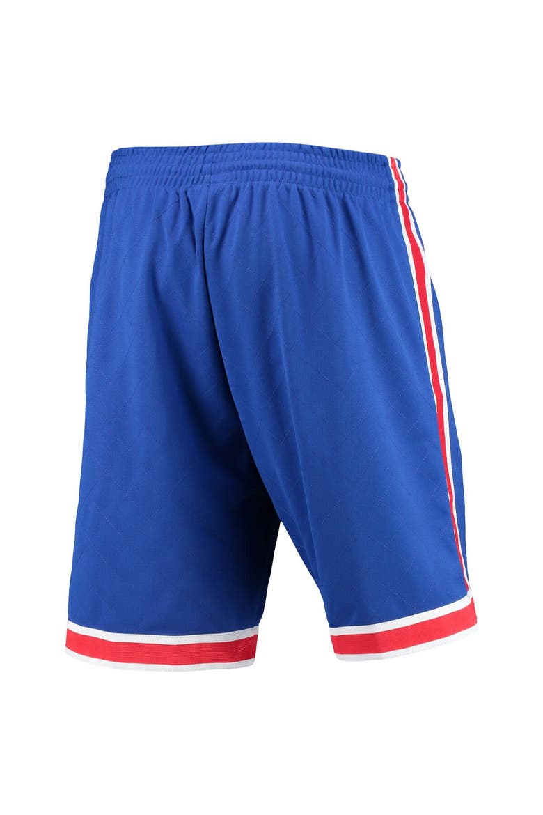 Men's Mitchell & Ness Blue New Jersey Nets 1993 Hardwood Classics 75th Anniversary Swingman Shorts, Alternate, color, Blue