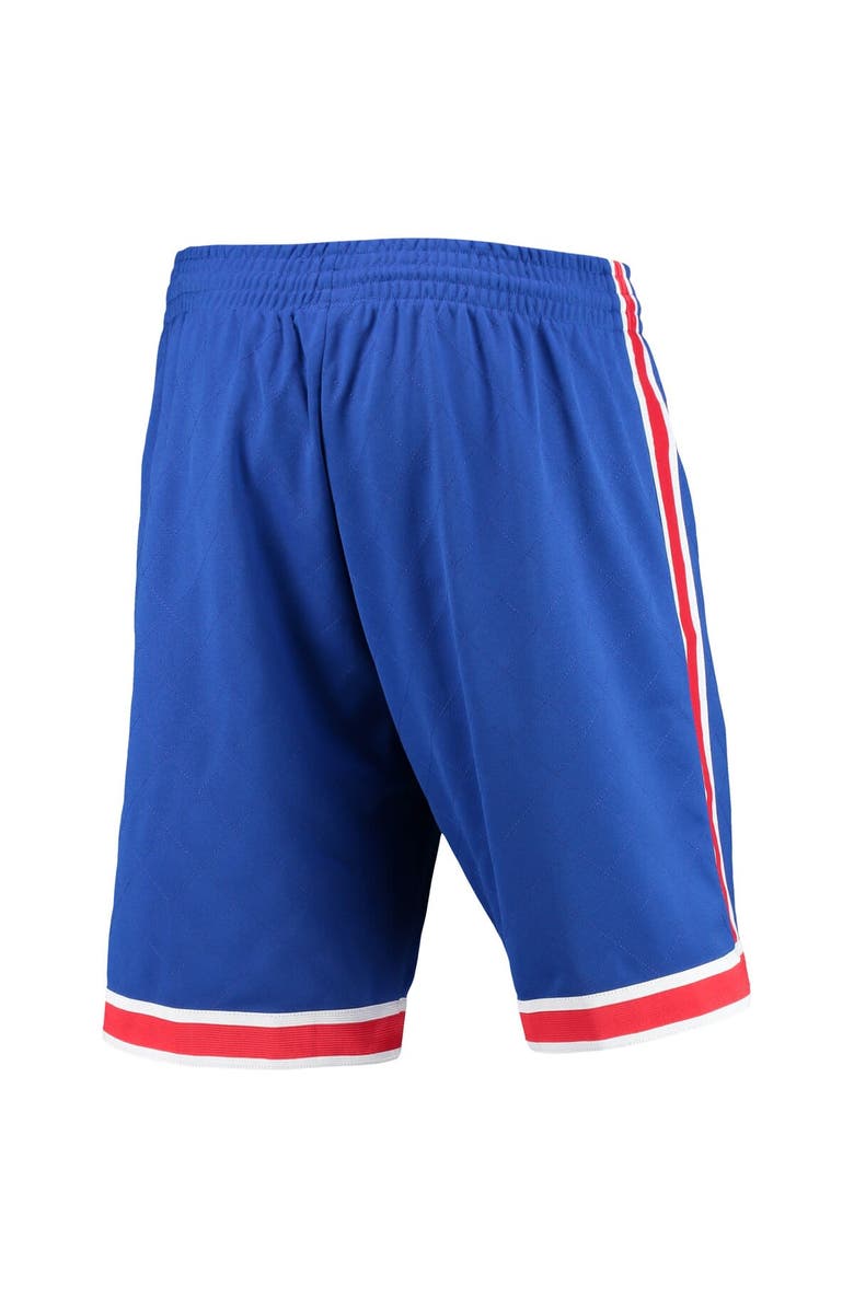 Mitchell & Ness Men's Mitchell & Ness Blue New Jersey Nets 1993 Hardwood Classics 75th Anniversary Swingman Shorts, Alternate, color, Blue