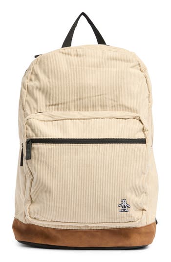Original Penguin Corduroy Backpack In Brown