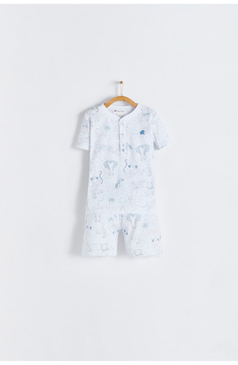 Babycottons Premium Peruvian Pima Cotton Manji Short Tee & Short Pajama Set for Little Kid, Alternate, color, 