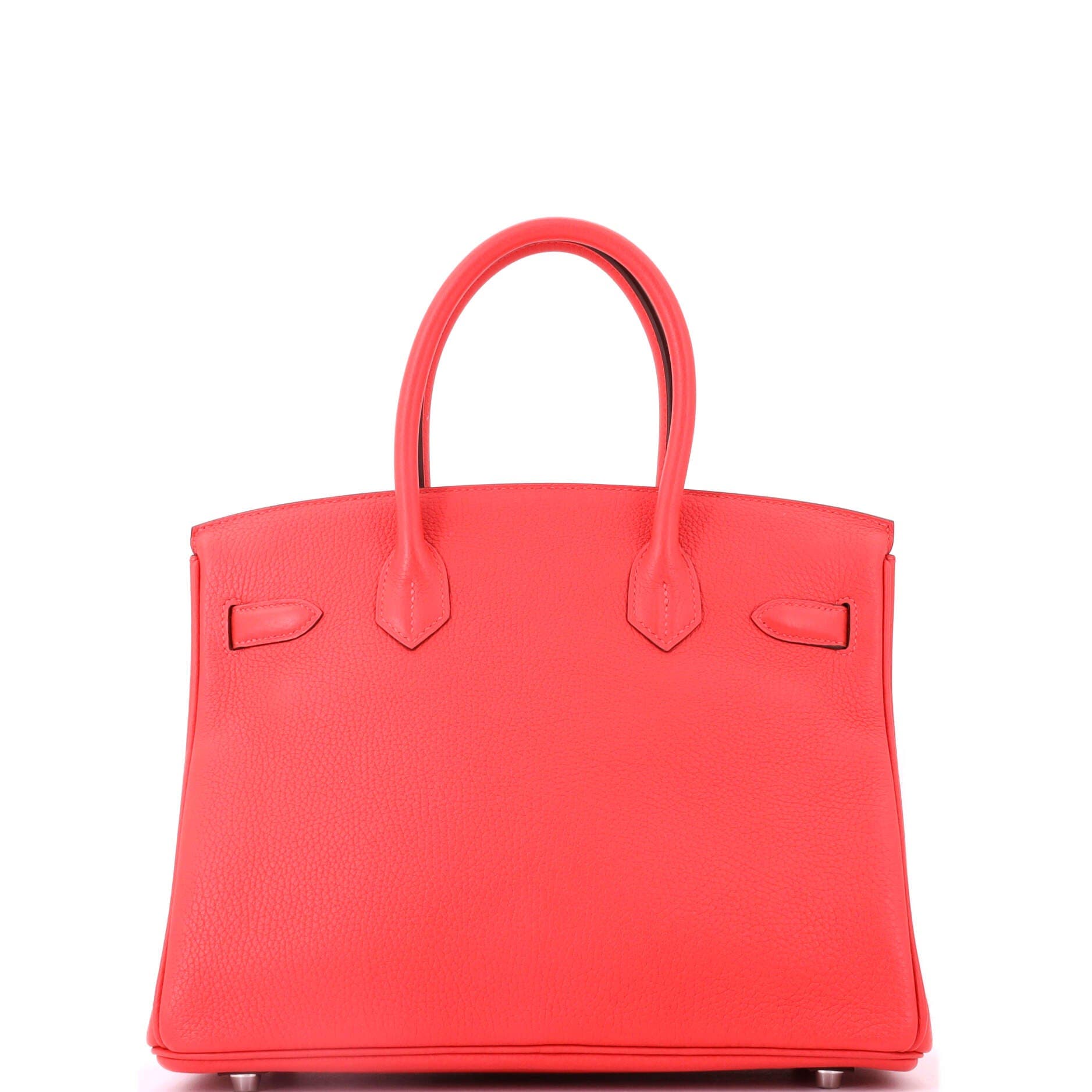 Pre-Owned Hermes Birkin Handbag Red Togo with Palladium Hardware 30, Alternate, color, Rouge Pivoine
