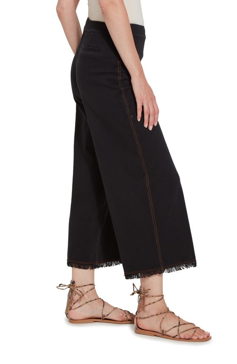 Lysse ́ Shiloh Palazzo Wide Leg Fringe Crop Denim Leggings, Alternate, color, 