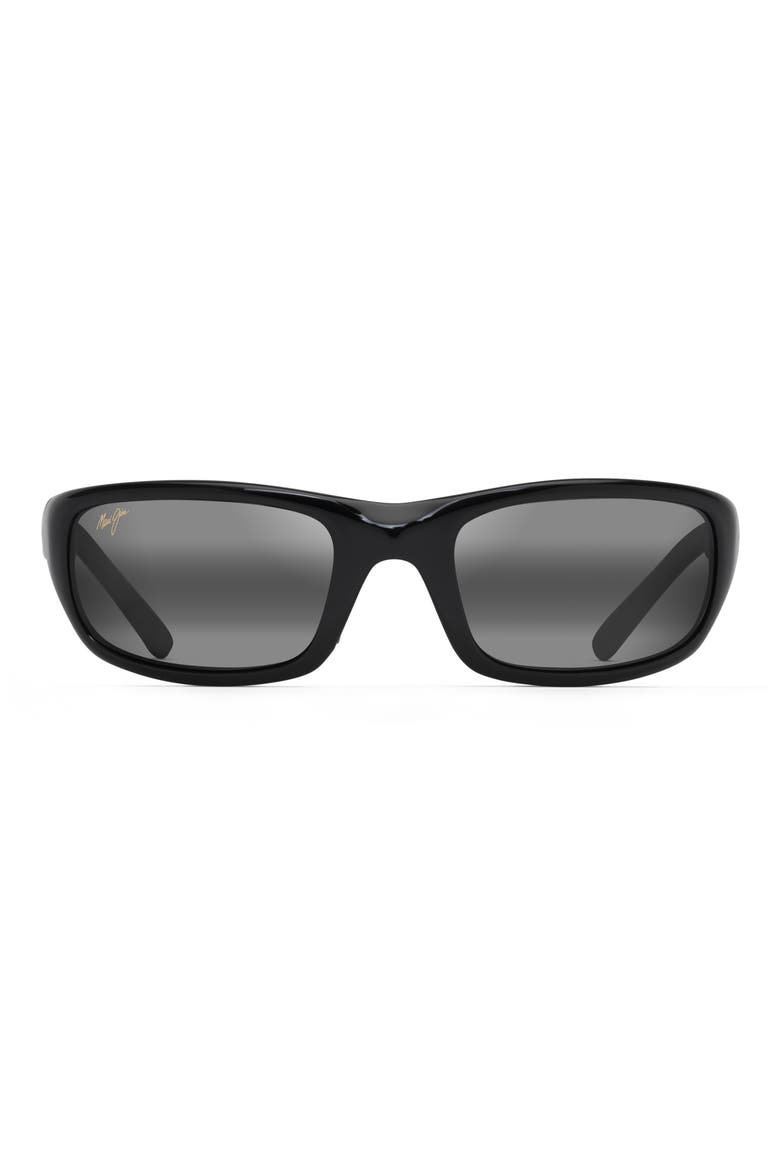 Stingray 55mm Polarized Sunglasses, Main, color, GLOSS BLACK
