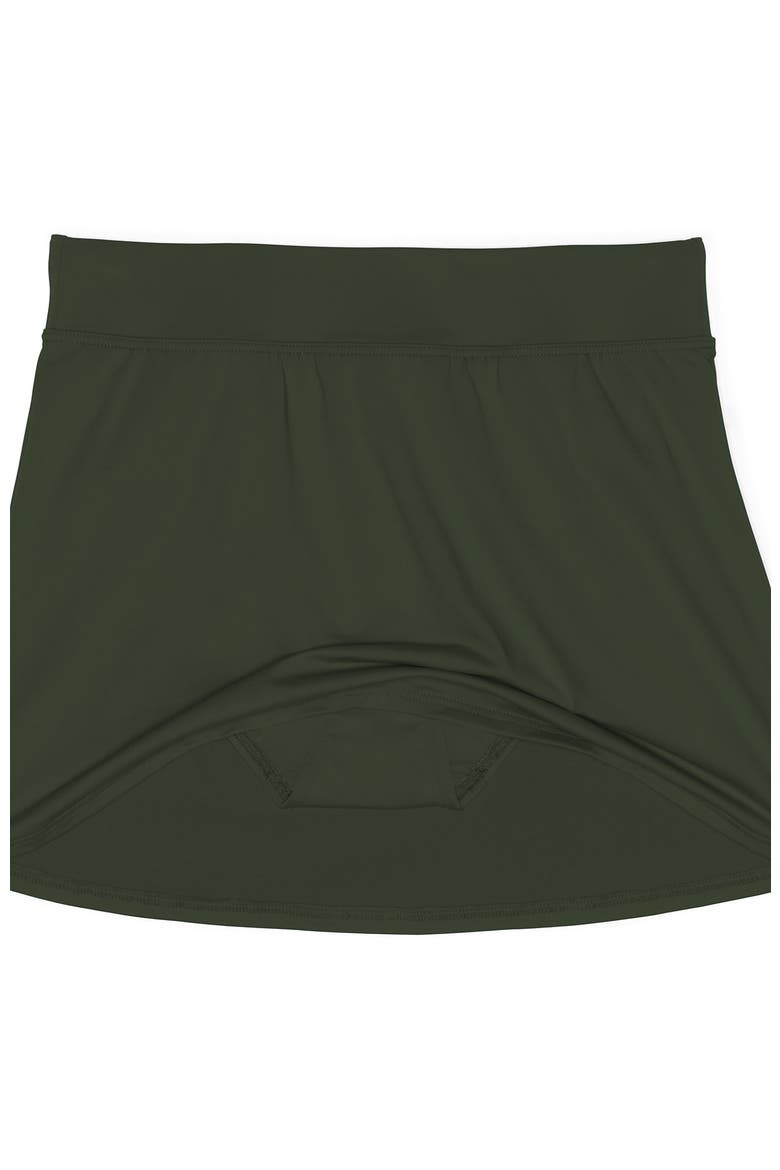 Tummy Control Skirt Swim Bottoms, Alternate, color, Rich Olive Green