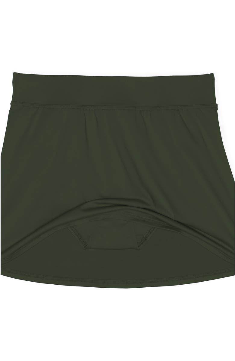 Lands' End Tummy Control Skirt Swim Bottoms, Alternate, color, Rich Olive Green