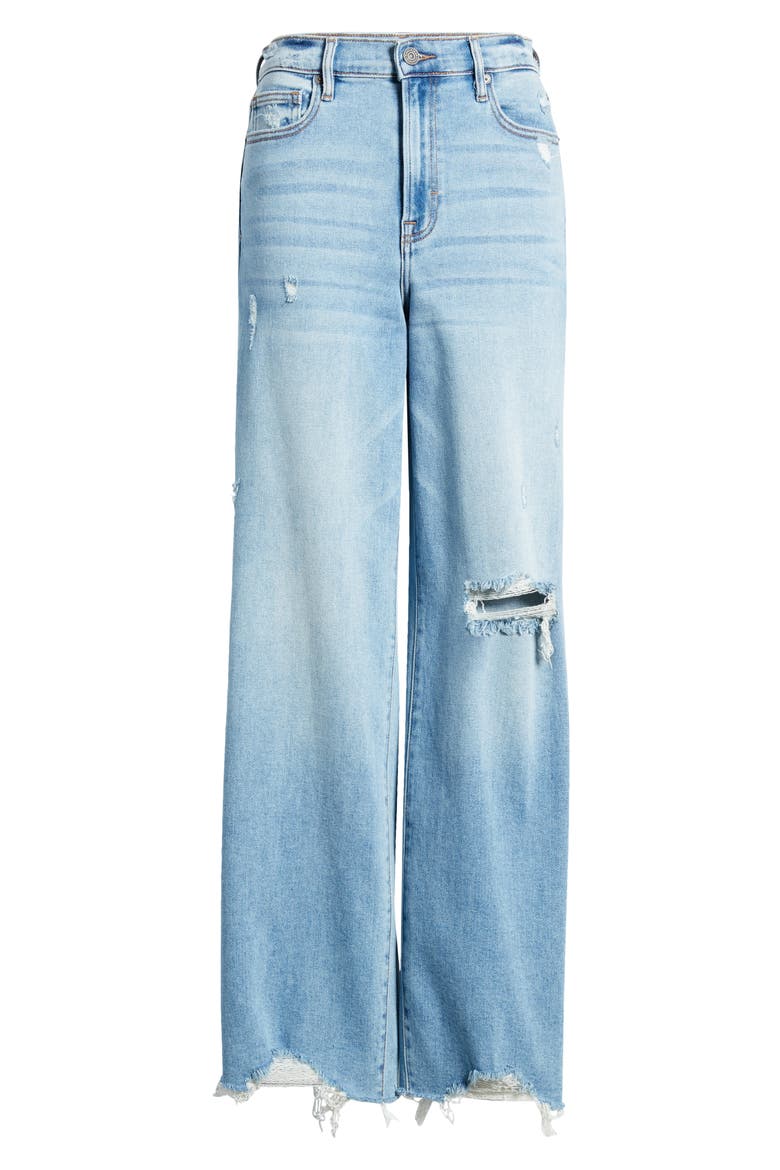 Logan High Waist Wide Leg Dad Jeans, Alternate, color, LIGHT WASH