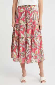 Nanette Lepore Printed Tiered Skirt