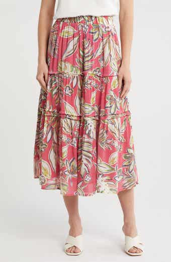 Nanette Lepore Printed Tiered Skirt