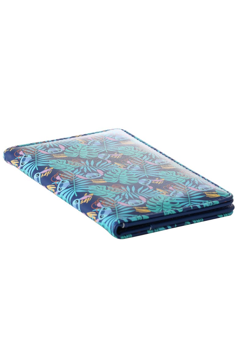 Navy Hawaiian Print Passport Holder, Alternate, color, Blue
