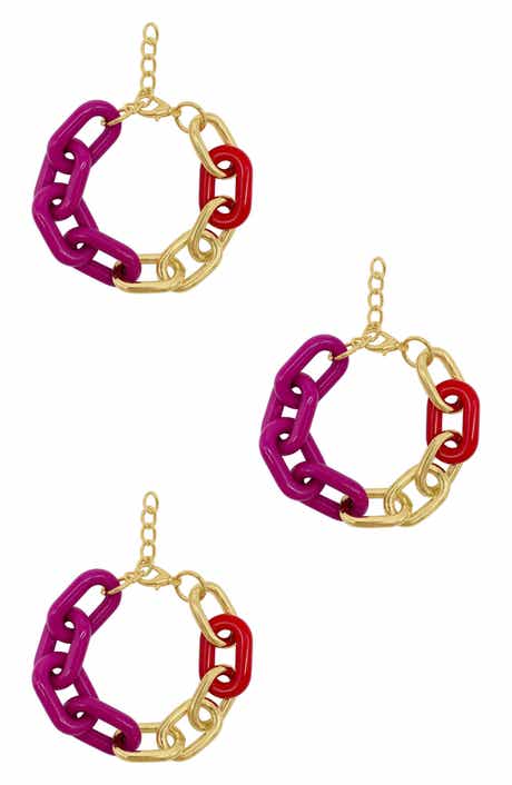 Adornia Set of 3 Chunky Chain Bracelets
