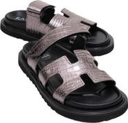 Forever & Always Shoes Loana Leather Slide Sandal