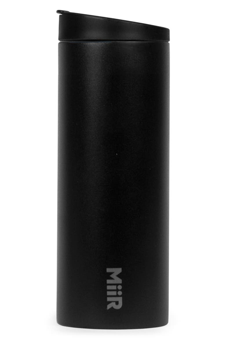 Insulated Stainless Steel Travel Tumbler, Main, color, BLACK