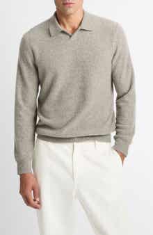 Vince Boiled Cashmere Johnny Collar Sweater