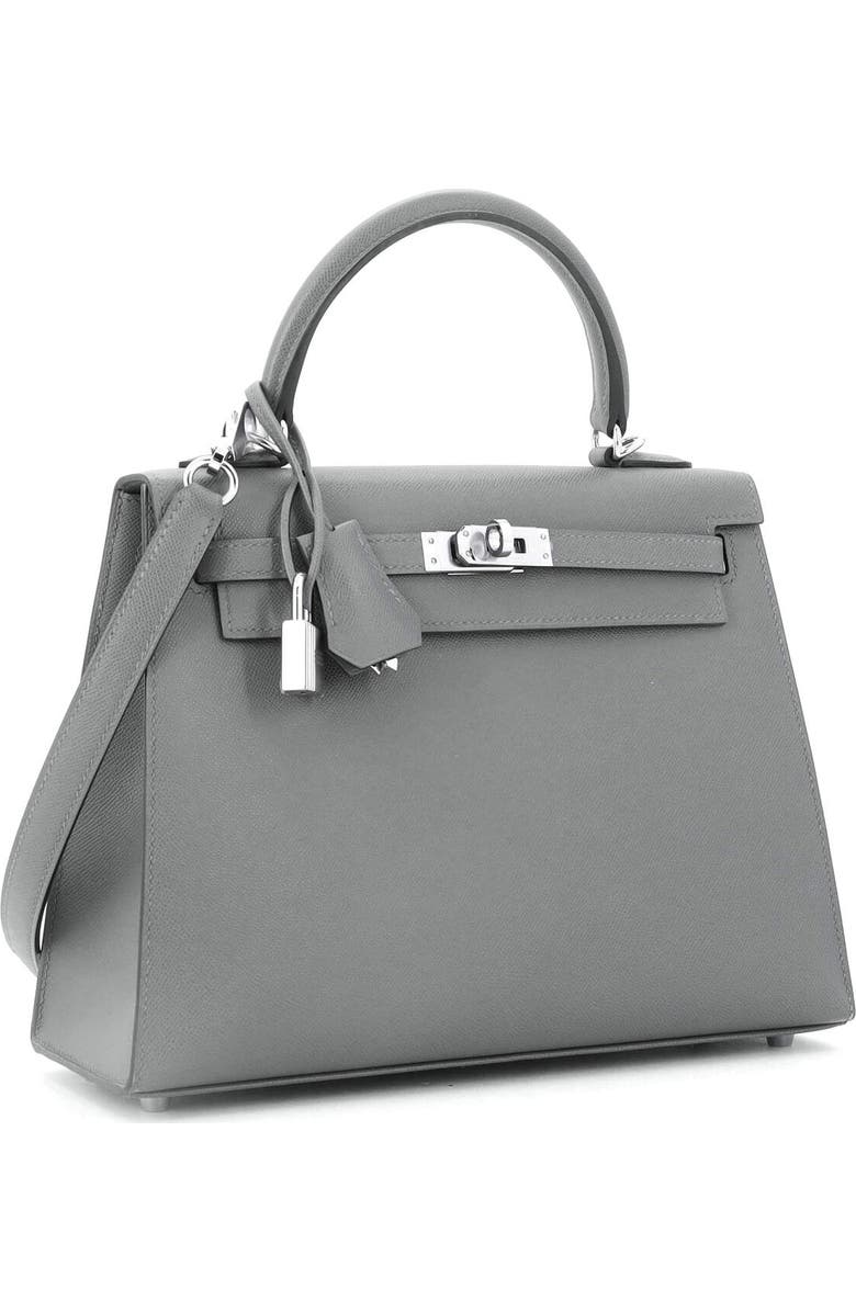 Pre-Owned Hermes Kelly Handbag Grey Madame with Palladium Hardware 25, Alternate, color, Gris Meyer