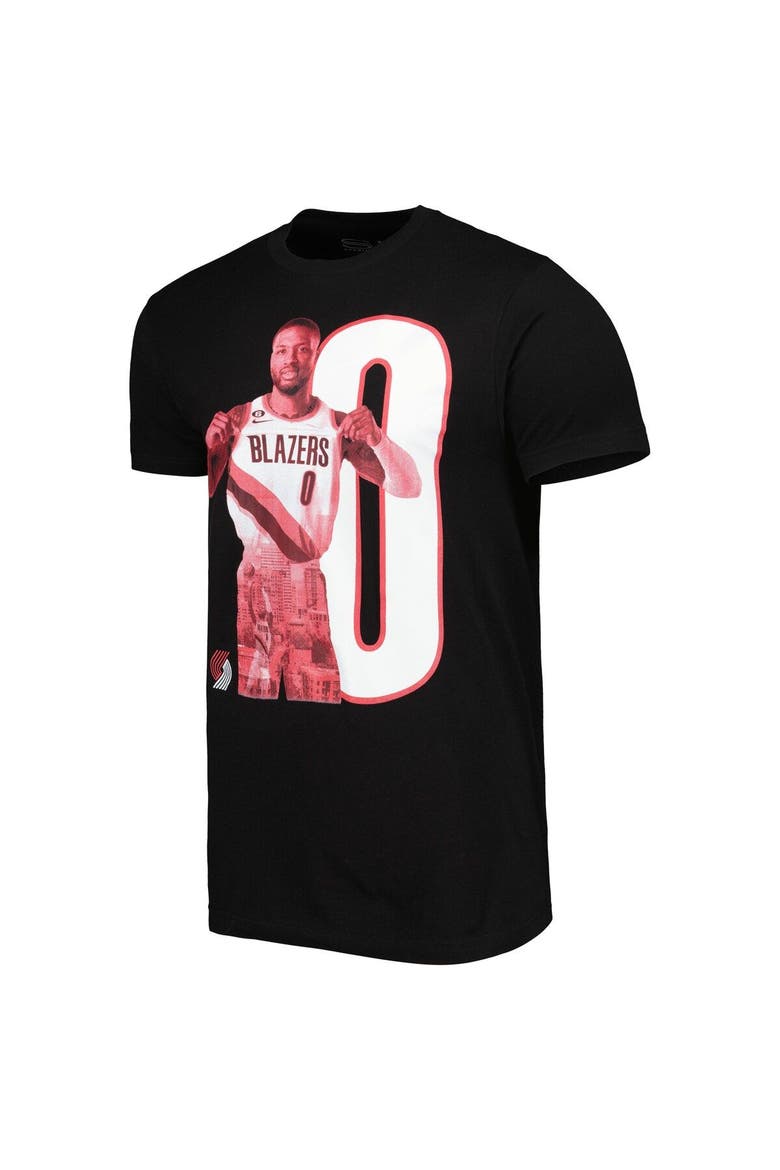 Men's Stadium Essentials Damian Lillard Black Portland Trail Blazers Player Metro T-Shirt, Alternate, color, Black