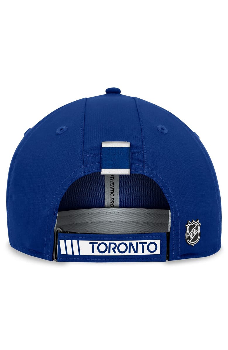 FANATICS Men's Fanatics Branded Blue Toronto Maple Leafs Authentic Pro Rink Adjustable Hat, Alternate, color, Blue