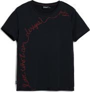 Desigual Embroidered Stretch Cotton T-Shirt