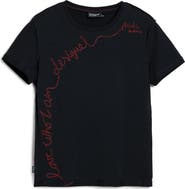 Desigual Embroidered Stretch Cotton T-Shirt