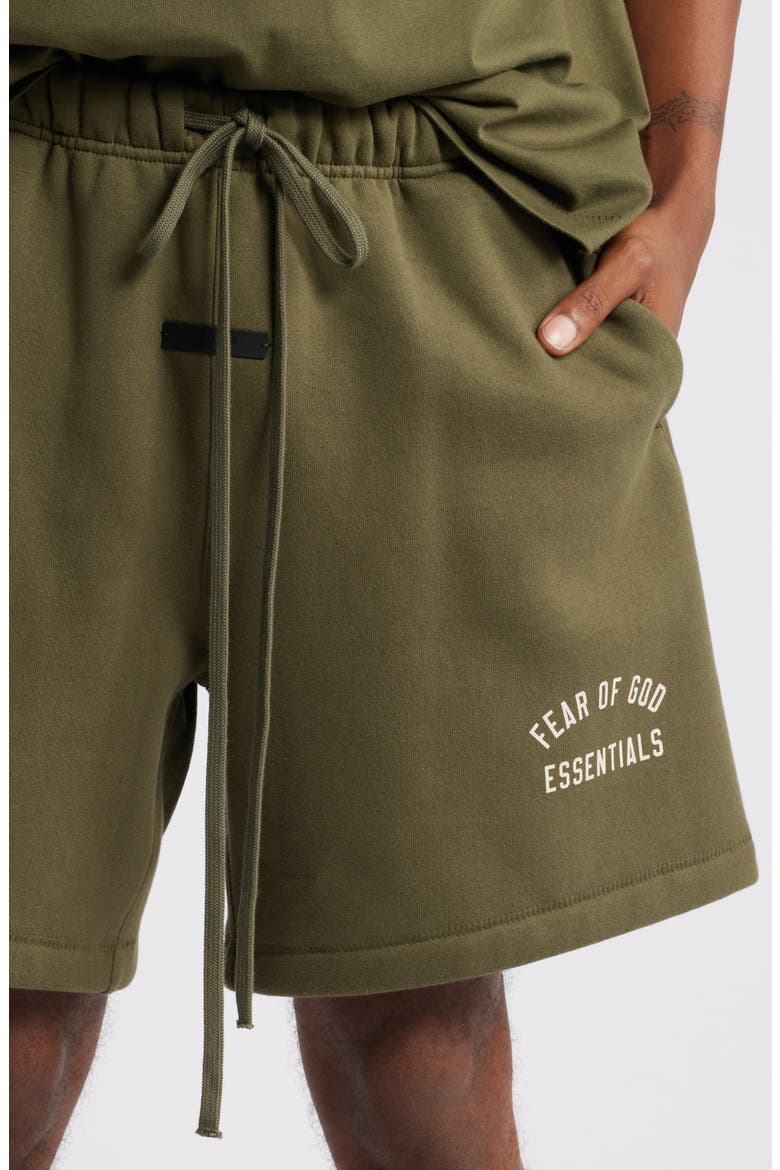 Cotton Blend Fleece Soccer Sweat Shorts, Alternate, color, MILITARY
