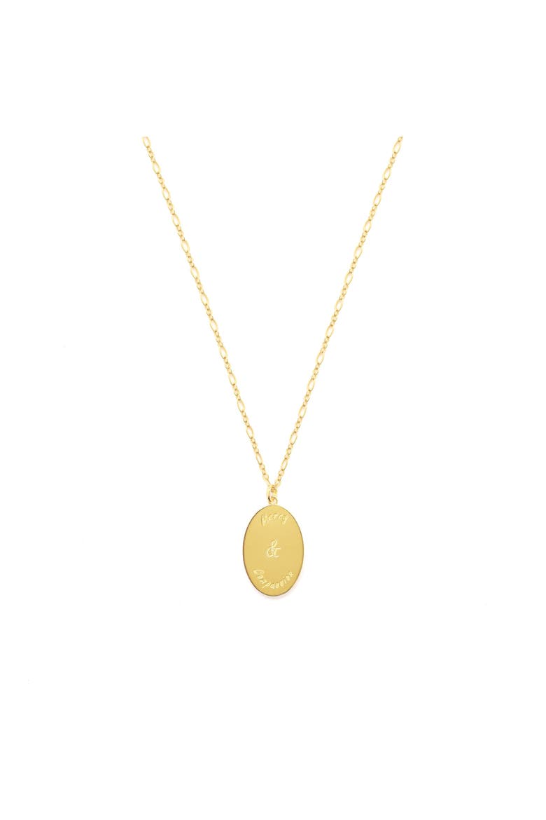 Quan Yin Goddess of Compassion & Mercy Necklace, Alternate, color, Gold