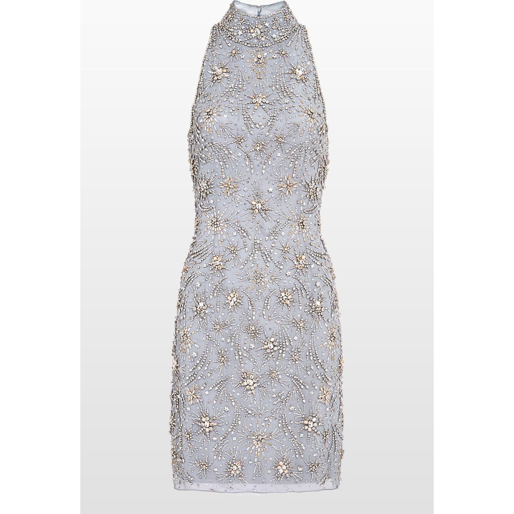 Jenny Packham Starry Night Embellished Mini Dress In Metallic