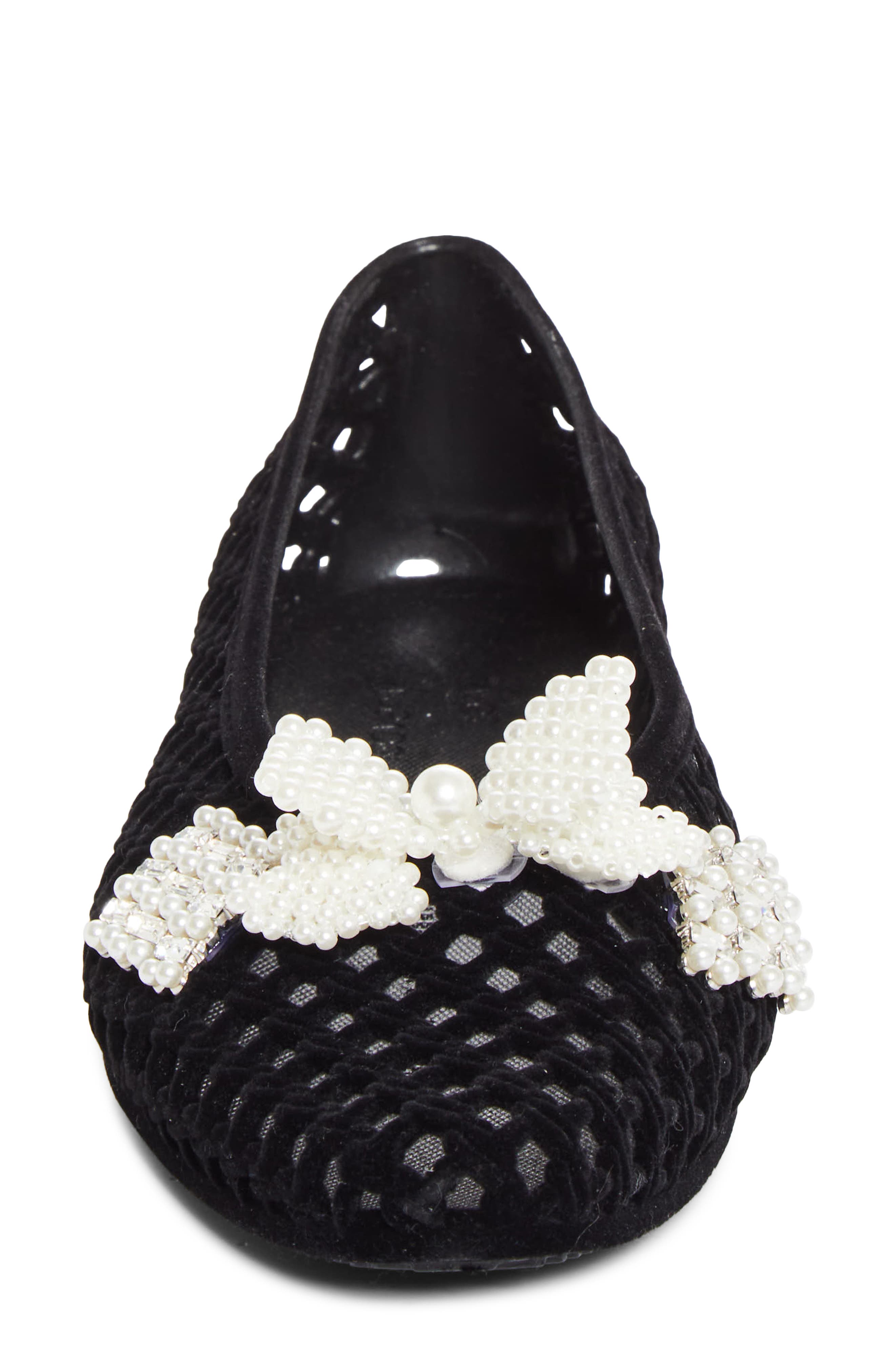 Plush Jelly Ballet Flat, Alternate, color, BLACK