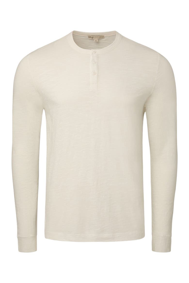 Long Sleeve Slub Henley, Alternate, color, WHITE