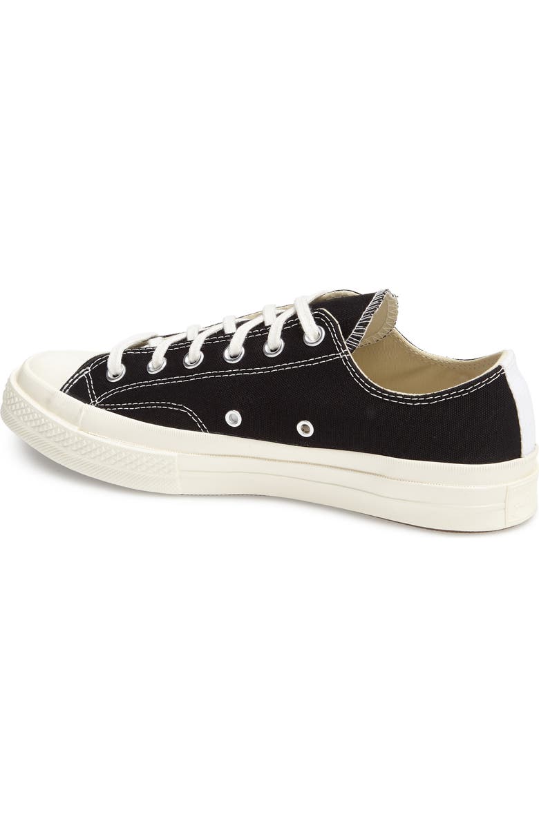 Comme des Garçons PLAY x Converse Chuck Taylor<sup>®</sup> Hidden Heart Low Top Sneaker, Alternate, color,