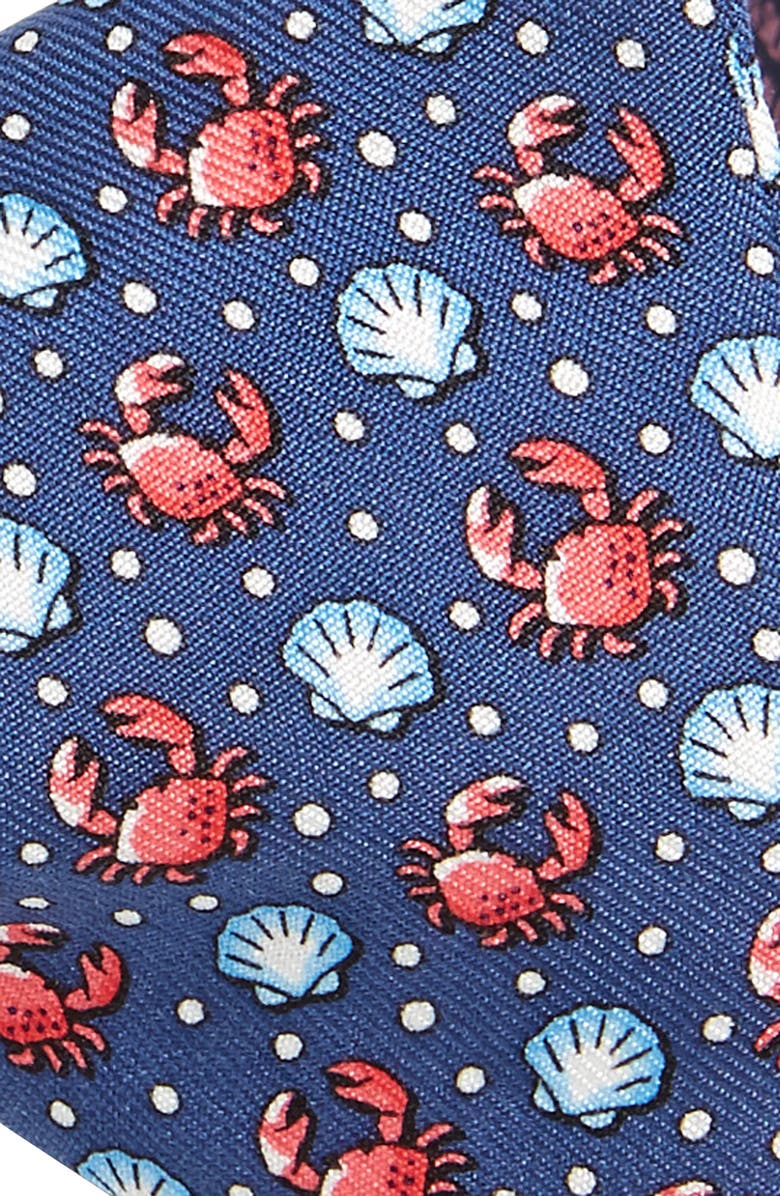 vineyard vines Crab & Scallop Shell Silk Bow Tie, Alternate, color, 